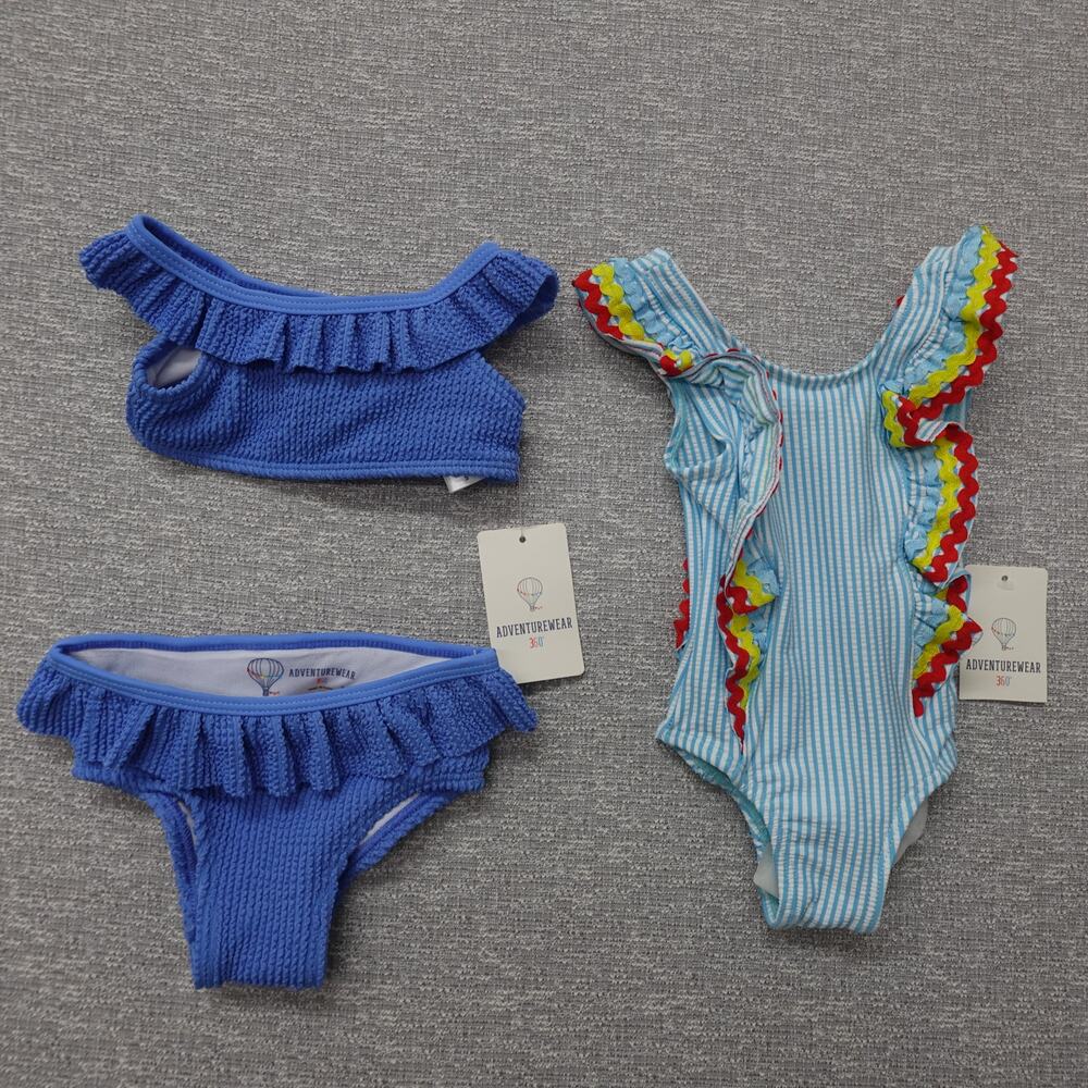 Dillard's Adventurewear 360 Youth 3 Month Blue 1 & 2pc Ruffle Bikini Swimsuits